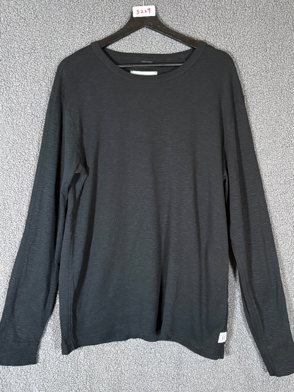 Reigning Champ Slub Cotton Slim Long Sleeve Shirt Sweatshirt - Men's Size L